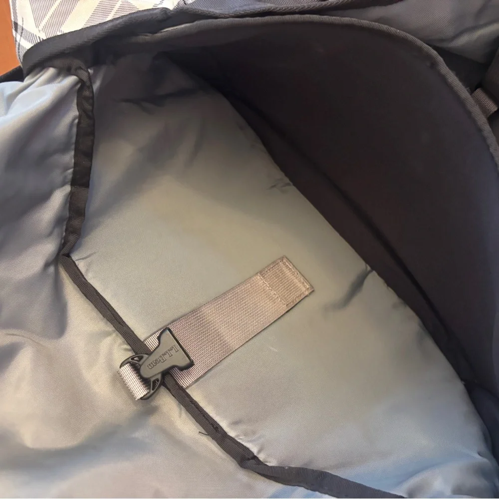 Y2K L.L.Bean Plaid Nylon Messenger Bag Commuter Crossbody